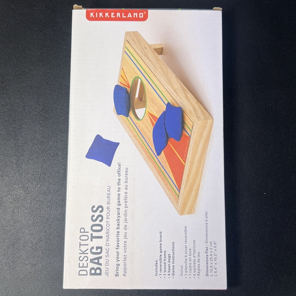 Kikkerland Office Desktop Cornhole Bean Bag Toss Game #GG58 CORN HOLE K11